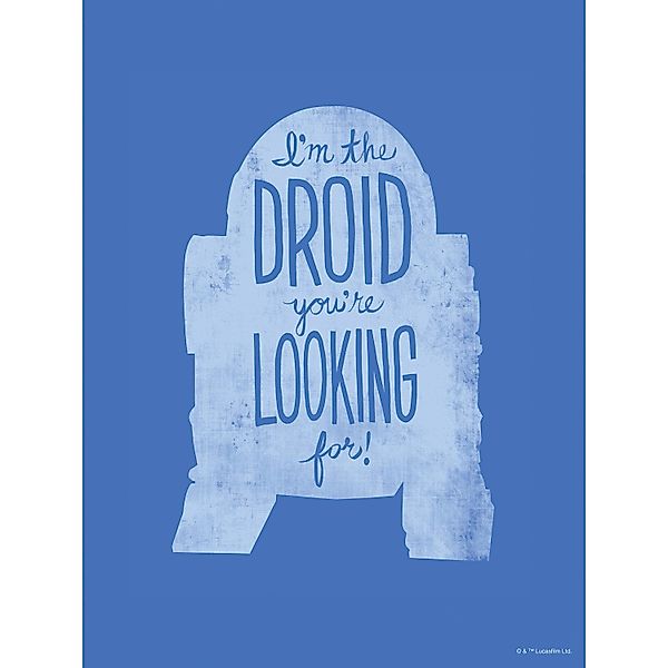 Komar Bild "Star Wars Silhouette Quotes R2D2" Disney 1 Stk. tlg. Wandbild z günstig online kaufen
