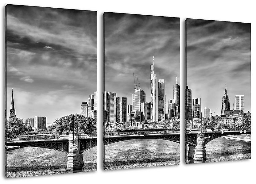 Pixxprint Leinwandbild Skyline von Frankfurt am Main, Skyline von Frankfurt günstig online kaufen
