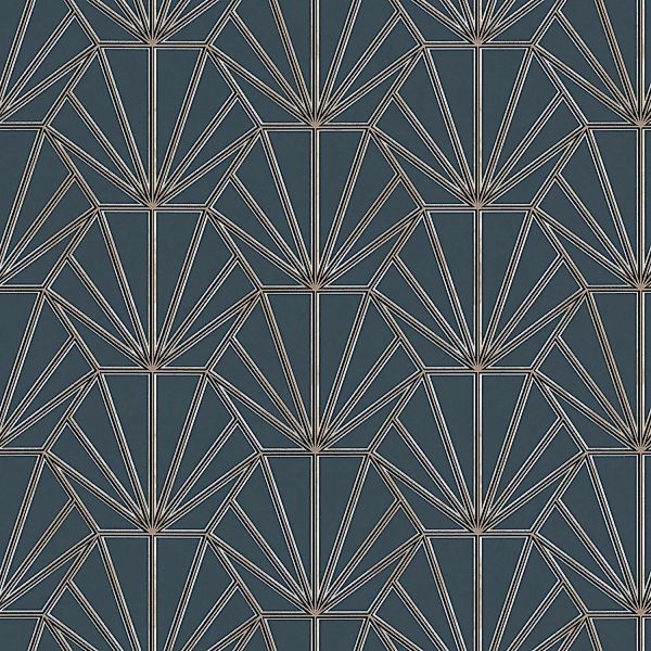 Bricoflor 20er Jahre Tapete in Grau und Gold Art Deco Tapete für Wohnzimmer günstig online kaufen