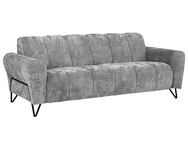 Beautysofa Sofa mit Metallbeine in schwarzer VOLARE, 3-Sitzer, viele Farbva günstig online kaufen