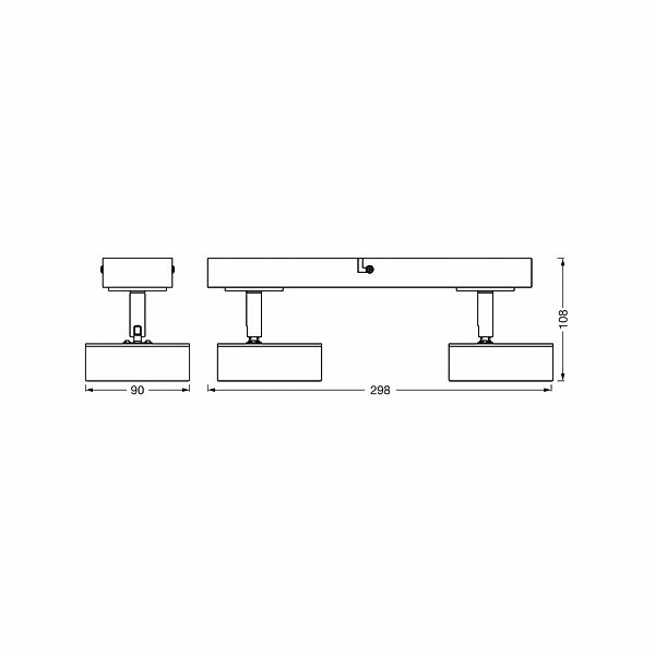 OSRAM LED-Deckenstrahler PLUTO, weiß, 2 Spots Metall 3.000 K günstig online kaufen