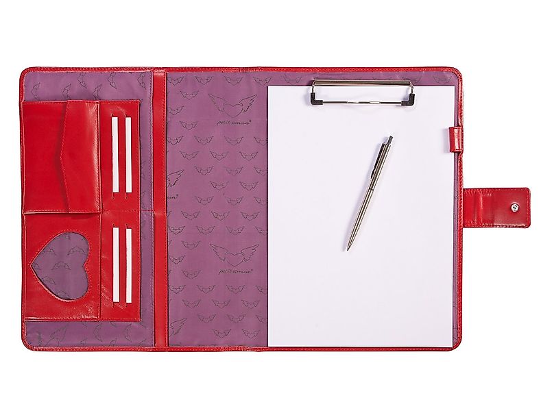 petit amour Schreibmappe A4 Notizbuch LISA Leder Rot, Organizer Dokumentenm günstig online kaufen