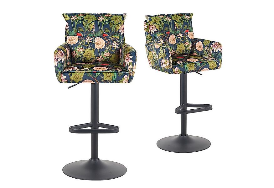 DUBI Möbel Barhocker Kira, Matt-Schwarz, 360° drehbar, höhenverstellbar im günstig online kaufen