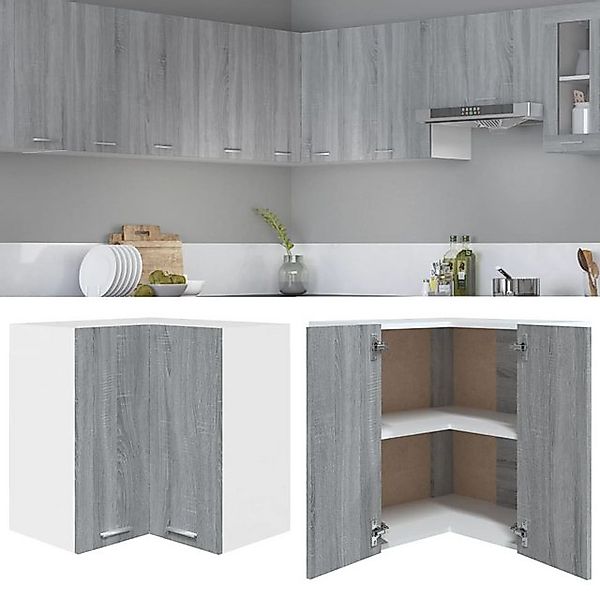 vidaXL Schrankmodule Eck-Hängeschrank Grau Sonoma 57x57x60 cm Holzwerkstoff günstig online kaufen
