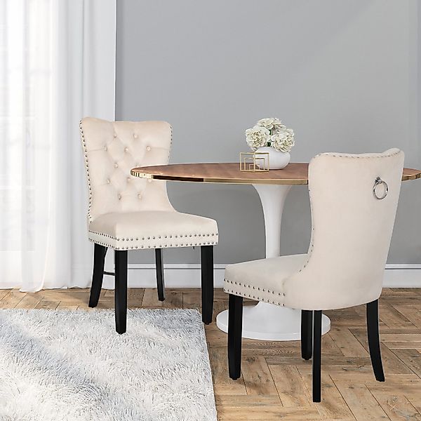 Puluomis Esszimmerstuhl (2/4/6/8 Set Grau/ Schwarz/Beige, günstig online kaufen