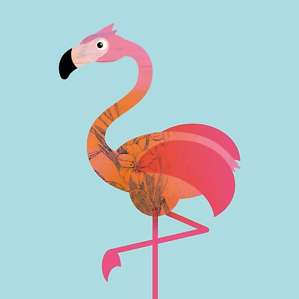 Poster / Leinwandbild - Kinderzimmer-flamingo – Illustration Für Kinder günstig online kaufen