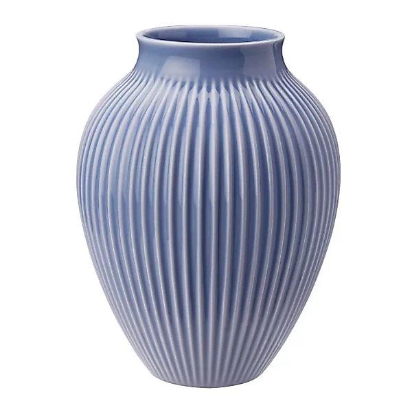 Knabstrup Vase geriffelt 20cm Lavendelblau günstig online kaufen