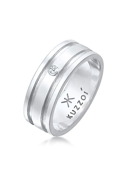 Kuzzoi Silberring Herren Bandring Massiv Diamant günstig online kaufen