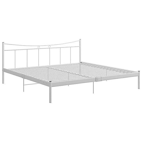 Bettgestell Grau Metall 200x200 Cm günstig online kaufen