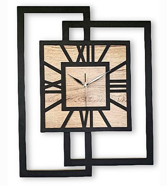 ORNAMENTI Wanduhr Grosse, moderne, geometrisch, Holz, günstig online kaufen