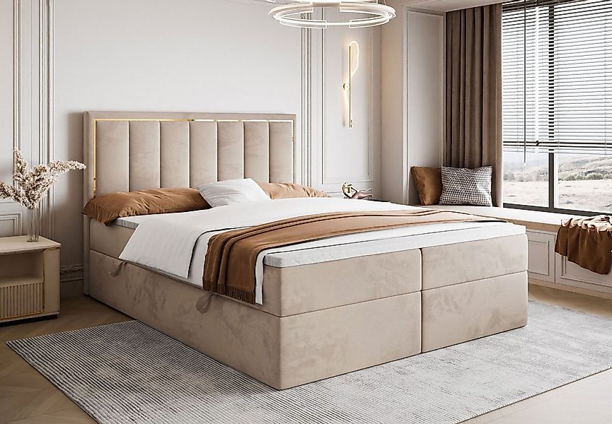Lookway Boxspringbett AURELIA mit Bettkästen und Topper, mit Bettkasten und günstig online kaufen