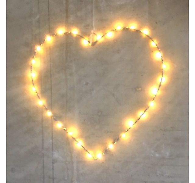 Lights4Christmas LED Dekolicht Lights4Christmas LED Leuchtherz 30 cm batter günstig online kaufen