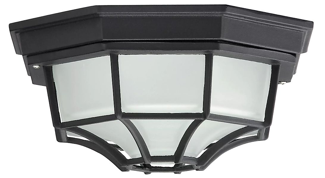 Deckenlampe für Außen Schwarz rustikal IP44 MILANO günstig online kaufen