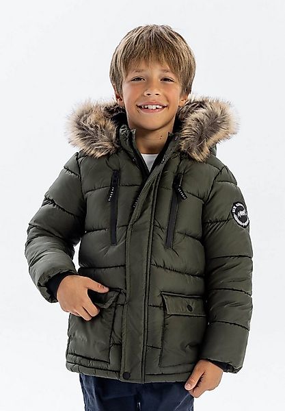 MINOTI Winterjacke Winterjacke mit Fleece-Futter und Kapuze mit Kunstfellbe günstig online kaufen