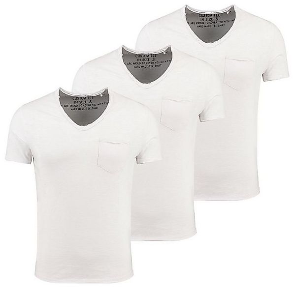 Key Largo T-Shirt Water vintage Look uni Basic MT00780 V-Ausschnitt unifarb günstig online kaufen