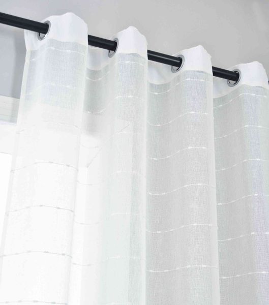 Gardinenbox Gardine (1 St), Ösen, halbtransparent, günstig online kaufen