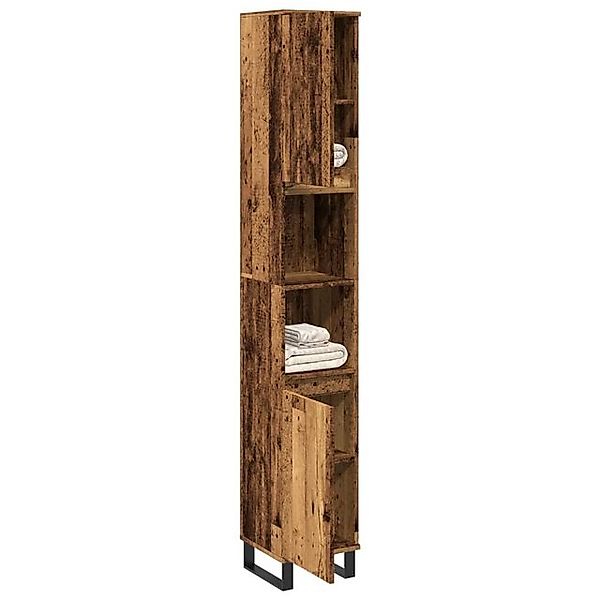 vidaXL Schrankmodule Badschrank Altholz-Optik 30x30x190 cm Holzwerkstoff günstig online kaufen