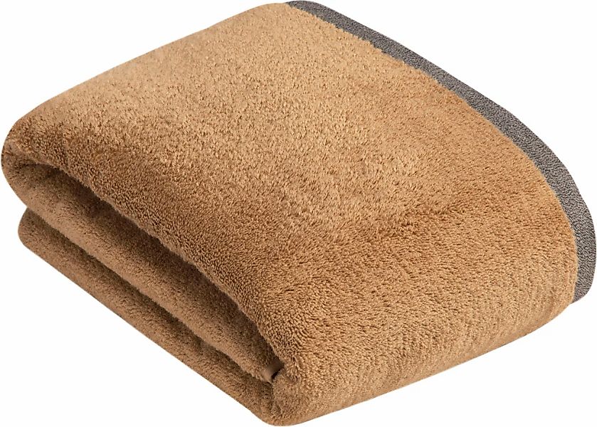 bugatti Badetuch "Prato" Uni Farben, mit melierter Optik im Saum günstig online kaufen