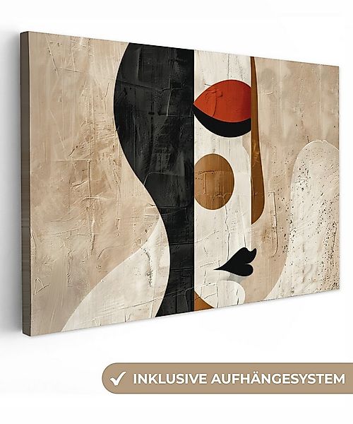 OneMillionCanvasses® Leinwandbild Gesicht - Abstrakt - Kunst - Formen, Foto günstig online kaufen