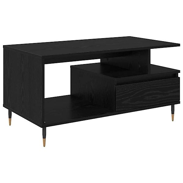 vidaXL Couchtisch Schwarz Eichen-Optik 90 x 49 x 45 cm Holzwerkstoff 882707 günstig online kaufen