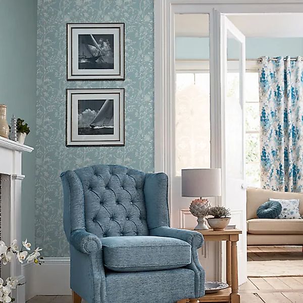LAURA ASHLEY Vliestapete »Fennelton« geblümt glatt 10mx52cm (ca. 5m2) günstig online kaufen