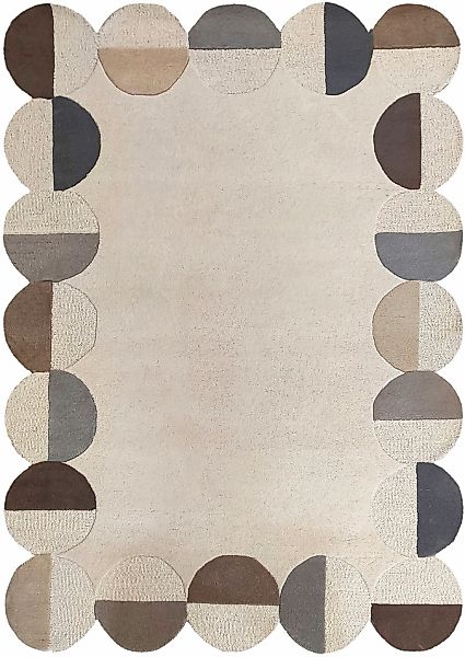 FLAIR RUGS Wollteppich "Mia Scallop" rechteckig 12 mm Höhe in Jakobsmuschel günstig online kaufen