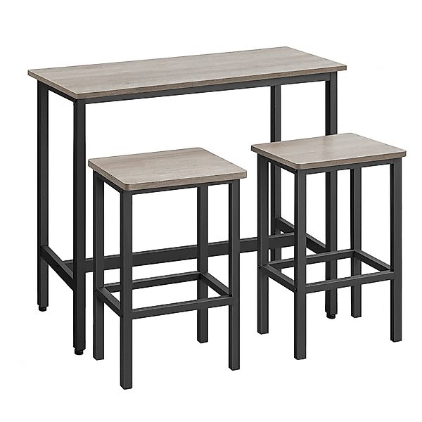 VASAGLE Bartisch Bartisch-Set, Stehtisch(100x40x90cm) mit 2 günstig online kaufen