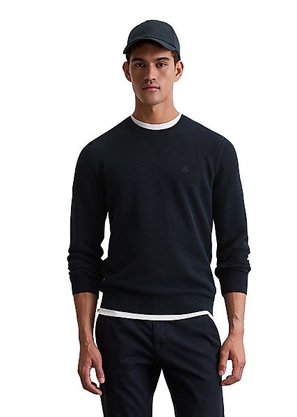 Marc O'Polo Rundhalspullover in Piqué-Struktur günstig online kaufen