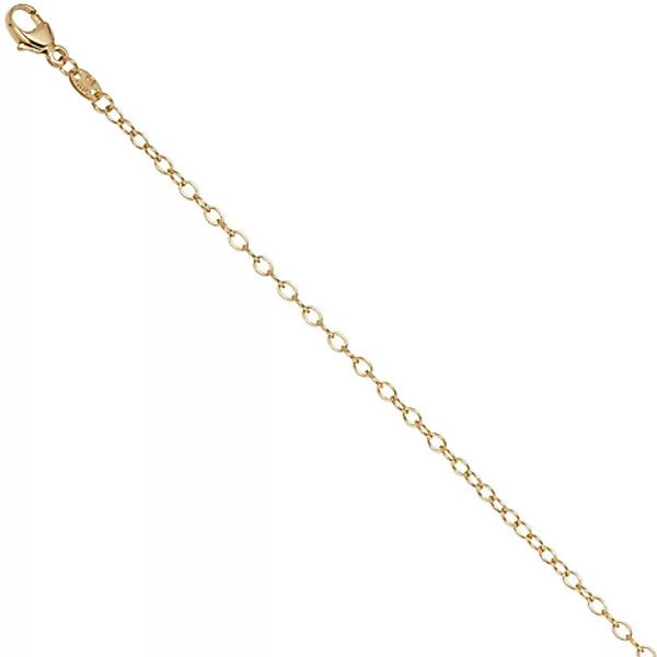SIGO Weit-Ankerkette 585 Gelbgold 2 mm 50 cm Karabiner Gold Kette Halskette günstig online kaufen