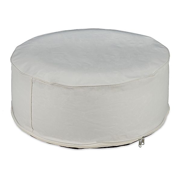 relaxdays Gartenlounge-Hocker Aufblasbarer Hocker in Creme günstig online kaufen