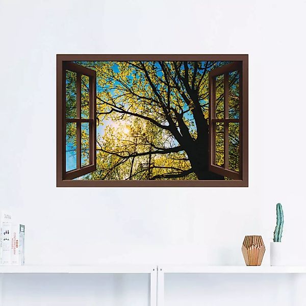 Artland Wandfolie »Fensterblick Frühlingssonne Baumkrone«, Baumbilder, (1 S günstig online kaufen