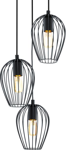 EGLO Pendelleuchte NEWTOWN Pendellampe, schwarz, Stahl, günstig online kaufen