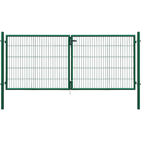 Doppeltor Classic Einstabmattenfüllung Grün 100 x 300 cm günstig online kaufen