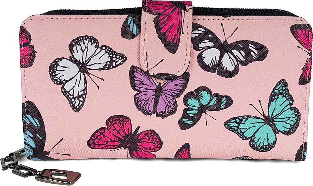 styleBREAKER Geldbörse Geldbörse mit Schmetterling Muster günstig online kaufen