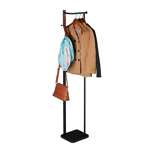 relaxdays Garderobenständer Metall & Holz günstig online kaufen