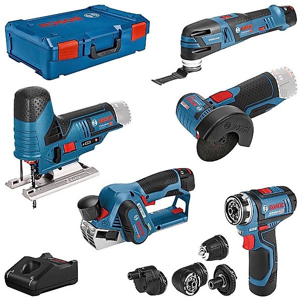 Bosch Professional Elektrowerkzeug-Set, Kombi-Set, 10-tlg., Professional 12 günstig online kaufen
