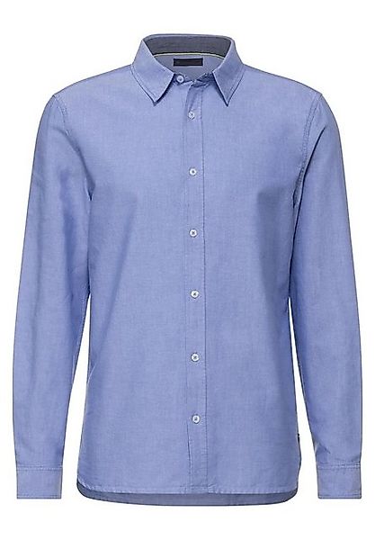 STREET ONE MEN Langarmhemd in Unifarbe günstig online kaufen