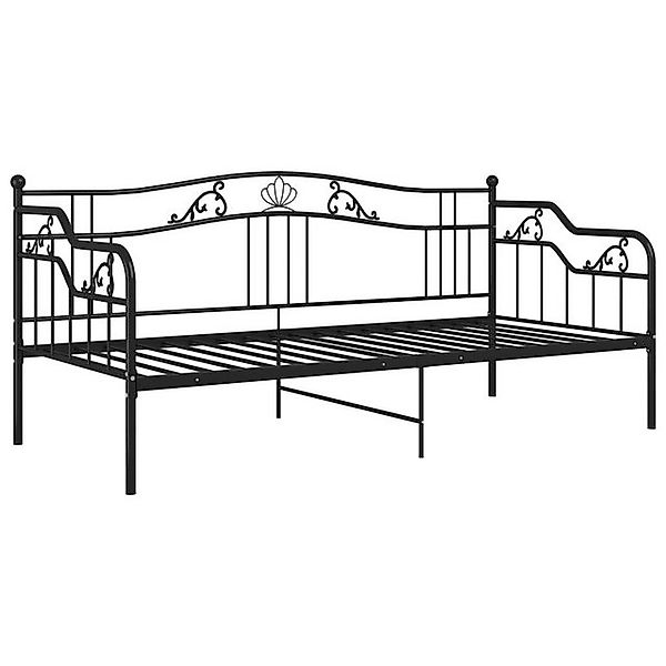 vidaXL Bett Schlafsofa Bettgestell Schwarz Metall 90x200 cm günstig online kaufen