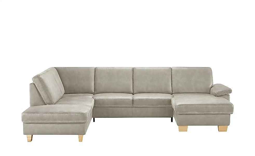 meinSofa Wohnlandschaft  Kunstleder Samu ¦ grau ¦ Maße (cm): B: 316 H: 90 T günstig online kaufen