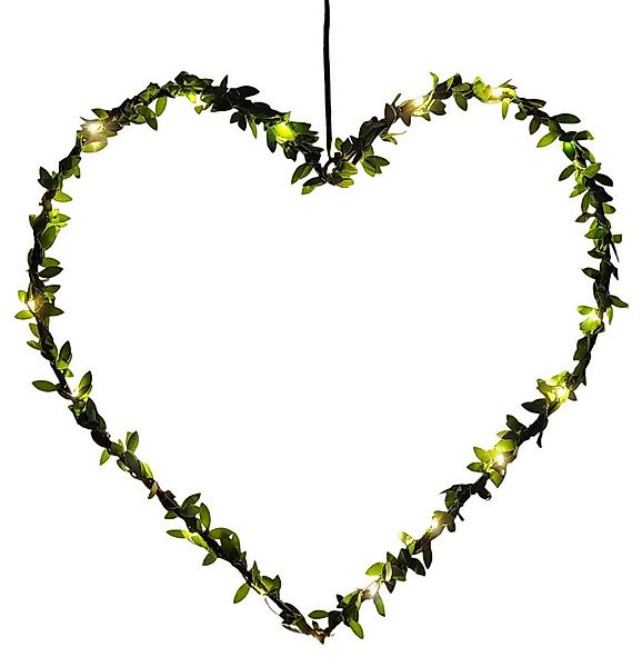 Meinposten Fensterdekoration Herz Stern LED Silhouette Warmweiß Weihnachtsb günstig online kaufen