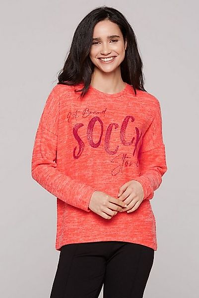 SOCCX Rundhalspullover mit überschnittenen Schultern günstig online kaufen