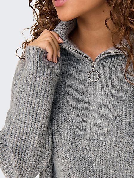 ONLY Strickpullover "ONLBAKER L/S ZIP PULLOVER KNT NOOS" günstig online kaufen