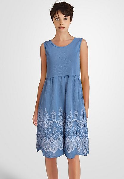 PEKIVESSA Sommerkleid Ärmelloses Trägerkleid aus Rippstrick Rockteil aus Ba günstig online kaufen