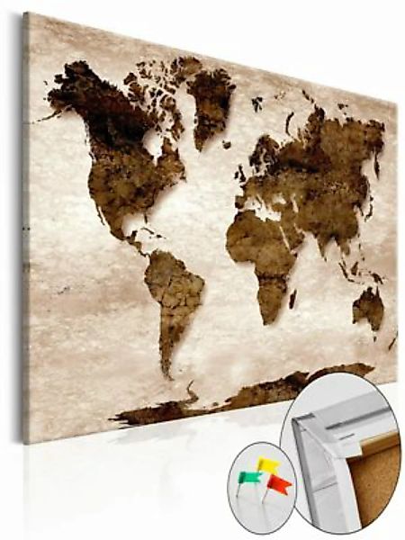 artgeist Pinnwand Bild The Brown Earth [Cork Map] beige/braun Gr. 90 x 60 günstig online kaufen