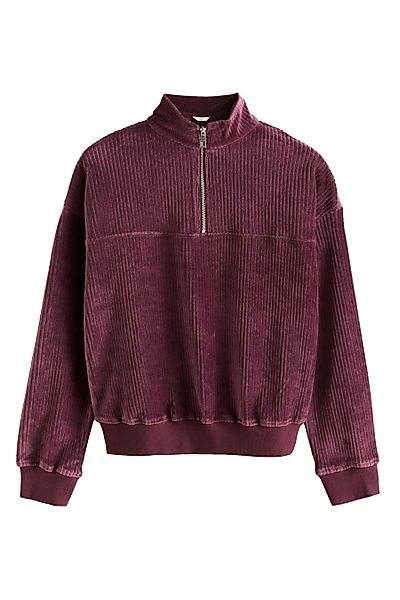 Next Sweatshirt Weiches Co-Ord Rundhals-Sweatshirt, Reißverschluss günstig online kaufen
