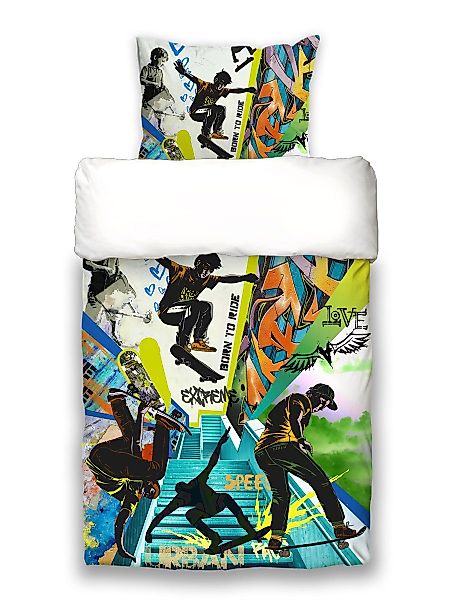 beties Jugendbettwäsche Graffiti, 100% feinste Baumwolle, günstig online kaufen