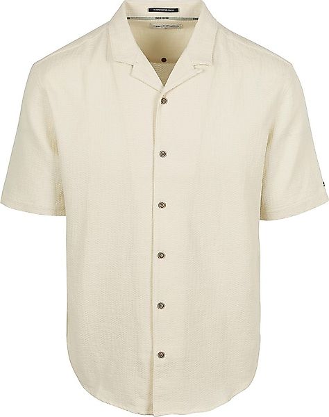 No Excess Short Sleeve Hemd Struktur Ecru - Größe XL günstig online kaufen