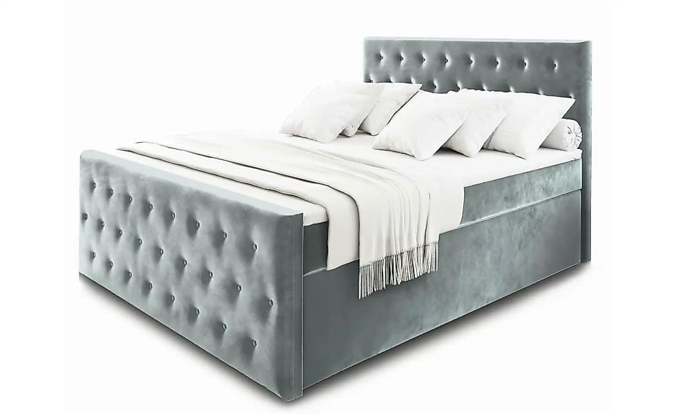 MASSENO Boxbett mit Bettkasten Fondi ¦ grau ¦ Maße (cm): B: 140 H: 120 Bett günstig online kaufen