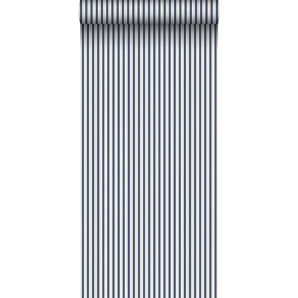 Sanders & Sanders Tapete Streifen Dunkelblau Und Grau 53 Cm X 1005 Cm 64070 günstig online kaufen