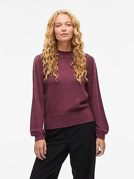 Vila Rundhalspullover VIRIL TURTLE-NK BALLOON L/S TOP - NOOS Materialmix, r günstig online kaufen